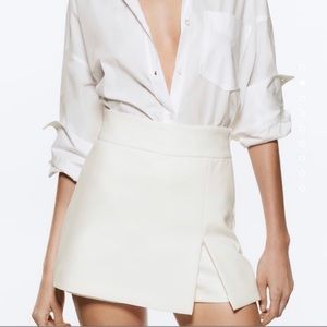 Zara slit skort skirt oyster white